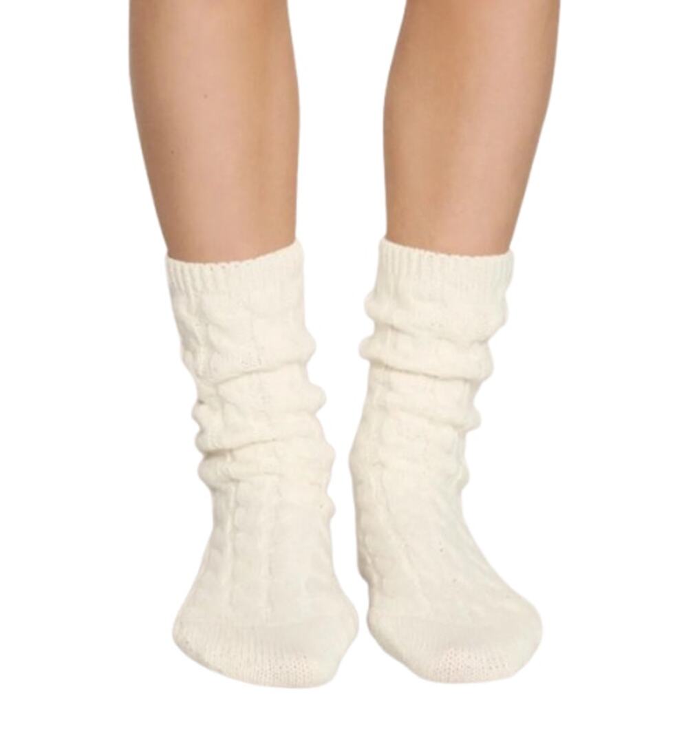 EBERJEY Women's Cozy Slouchy Socks One Size Ivory Short Crew Length NWT